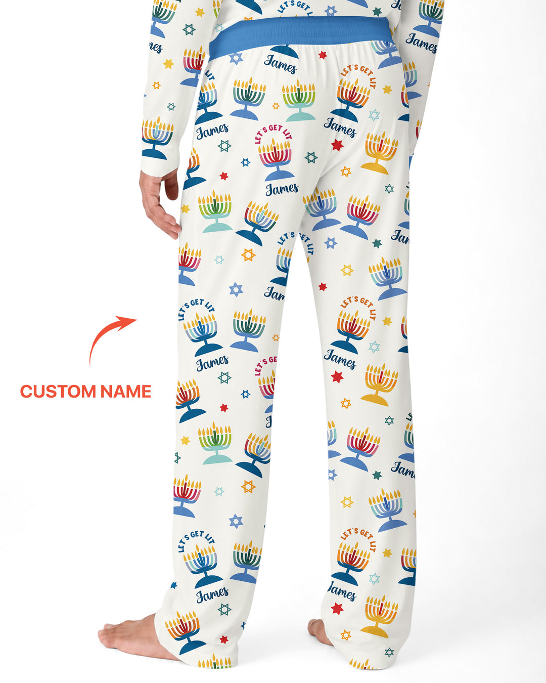 Let's Get Lit Hanukkah Bamboo Men's Pajama Set