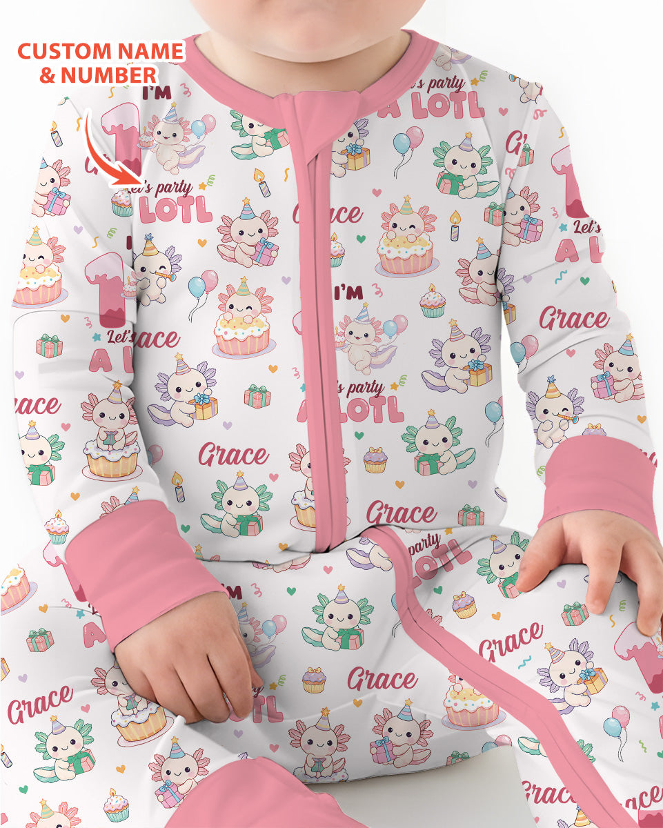 Personalized Birthday Lets Party A Lotl Bamboo Convertible Zippy