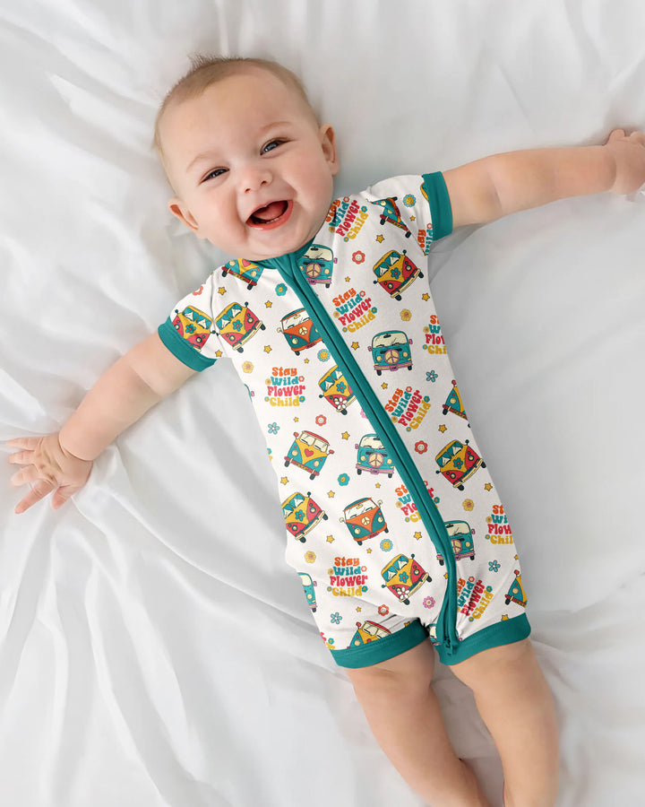 Stay Wild Flower Child Bamboo Shorty Zippy