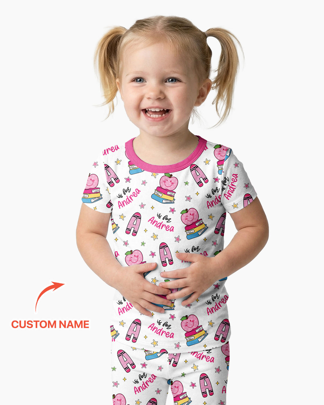 CUSTOM Template Bamboo Two Piece Short Sleeve Pyjamas Set
