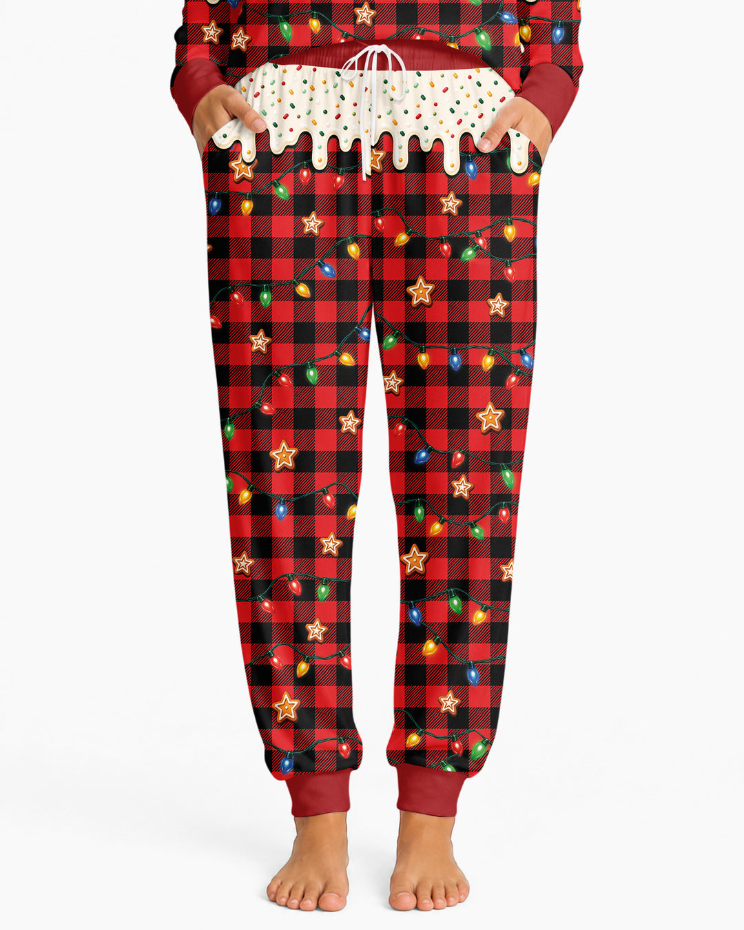 The Cookie Crew Custom Gingerbread Letter Bamboo Women Pajama Set