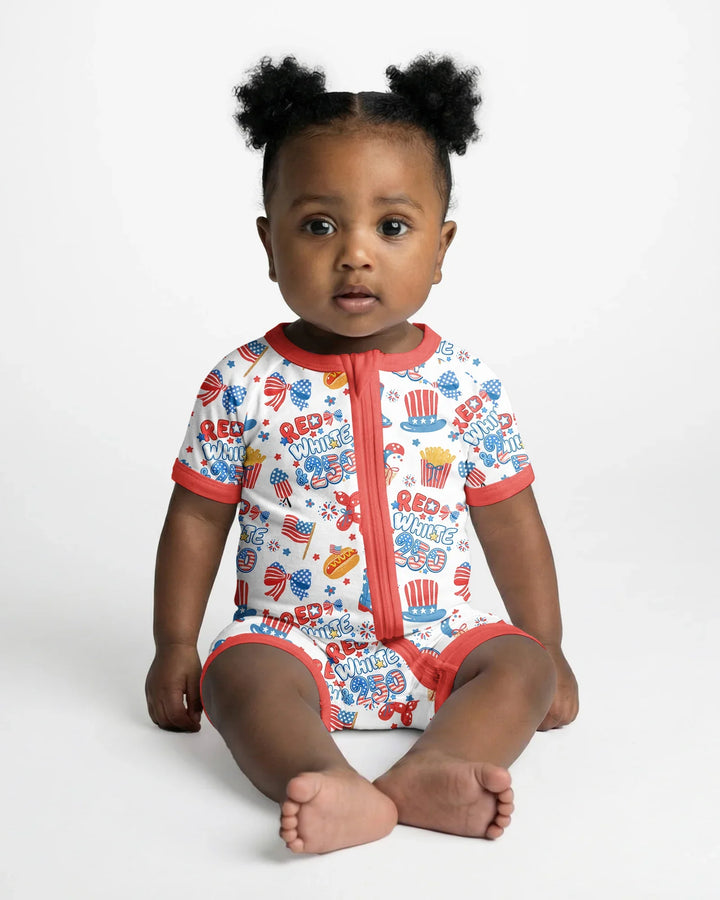 Red White & 250 Bamboo Shorty Zippy