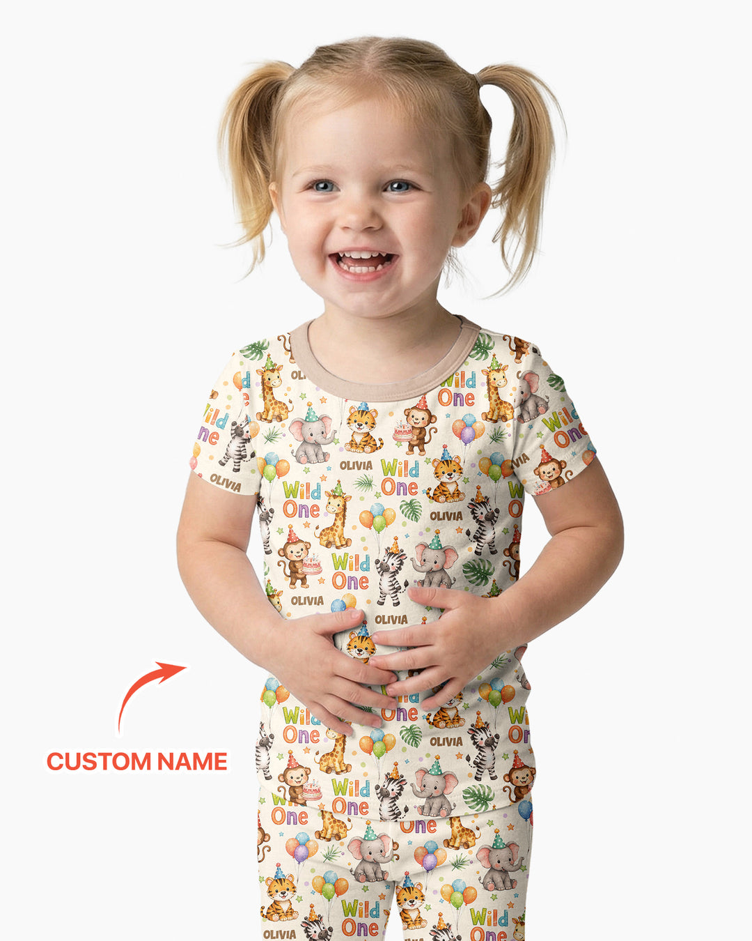 CUSTOM Template Bamboo Two Piece Short Sleeve Pyjamas Set