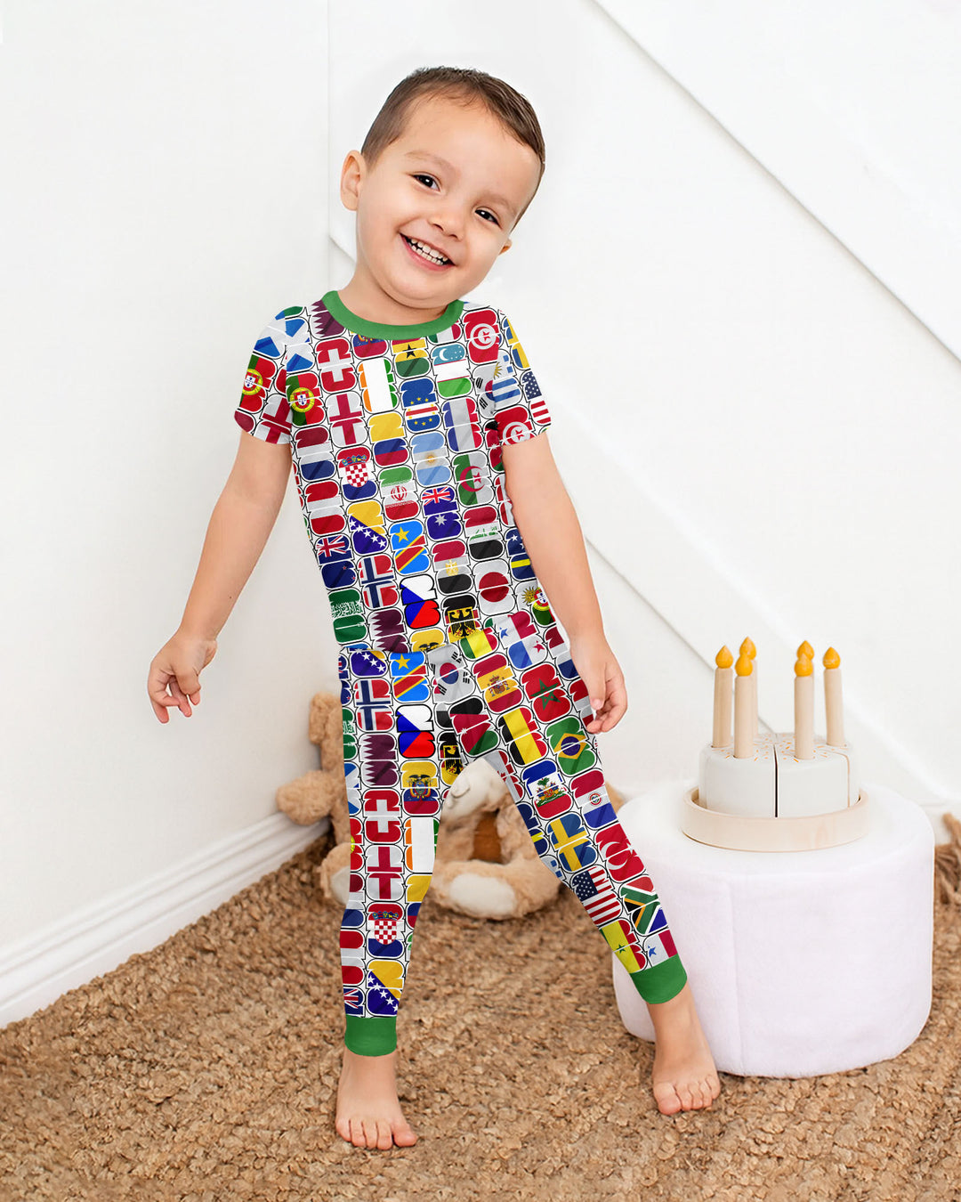 We Are 26 Family Matching Bamboo Two Piece Short Sleeve Pajama Set