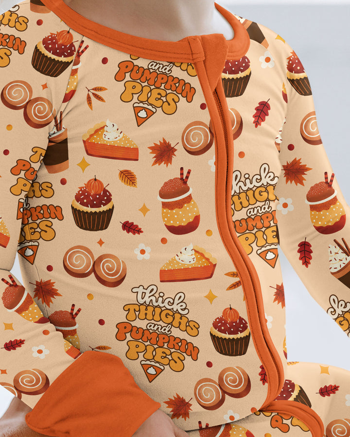 Thick Thighs and Pumpkin Pies Bamboo Convertible Zippy