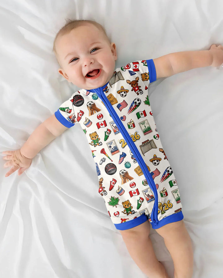 Soccer Cup 2026 Family Matching Bamboo Shorty Zippy