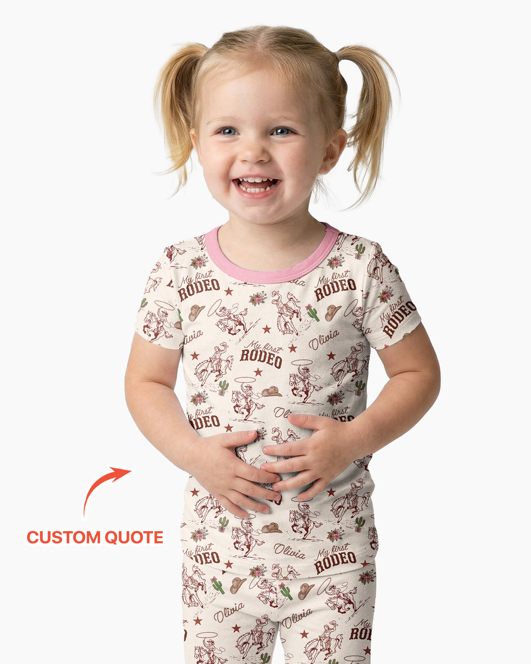 CUSTOM Template Bamboo Two Piece Short Sleeve Pyjamas Set