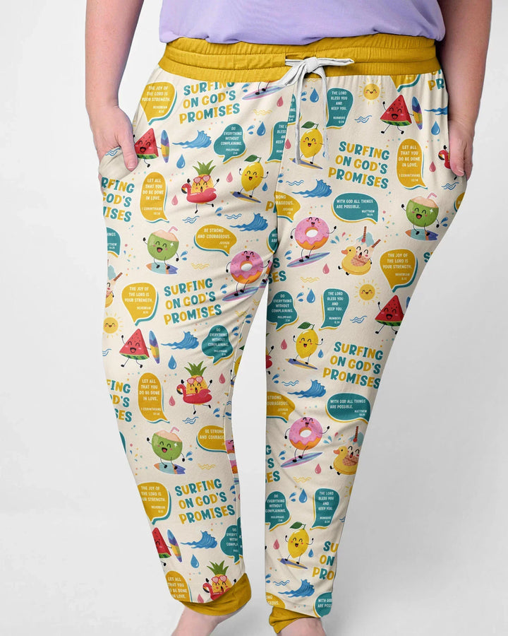 Summer Fruits Surfing On God's Promises Bamboo Women Pajama Set