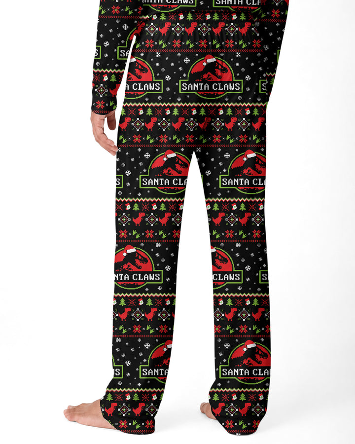 Santa Claws Christmas Bamboo Men's Pajama Set