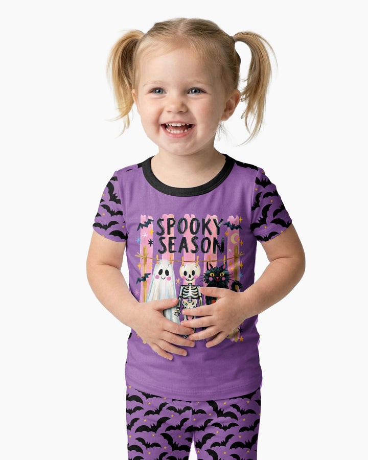 Bats & Boos Family Matching Bamboo Two Piece Short Sleeve Pajama Set