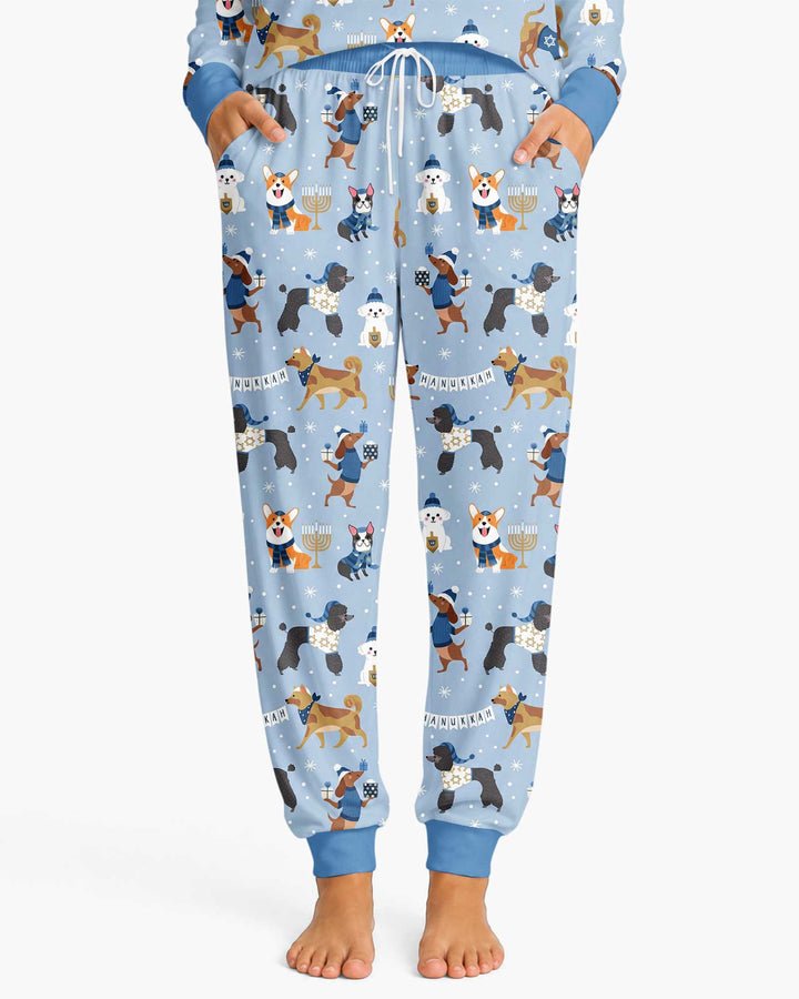 Hanukkah Dogs Bamboo Women Pajama Set