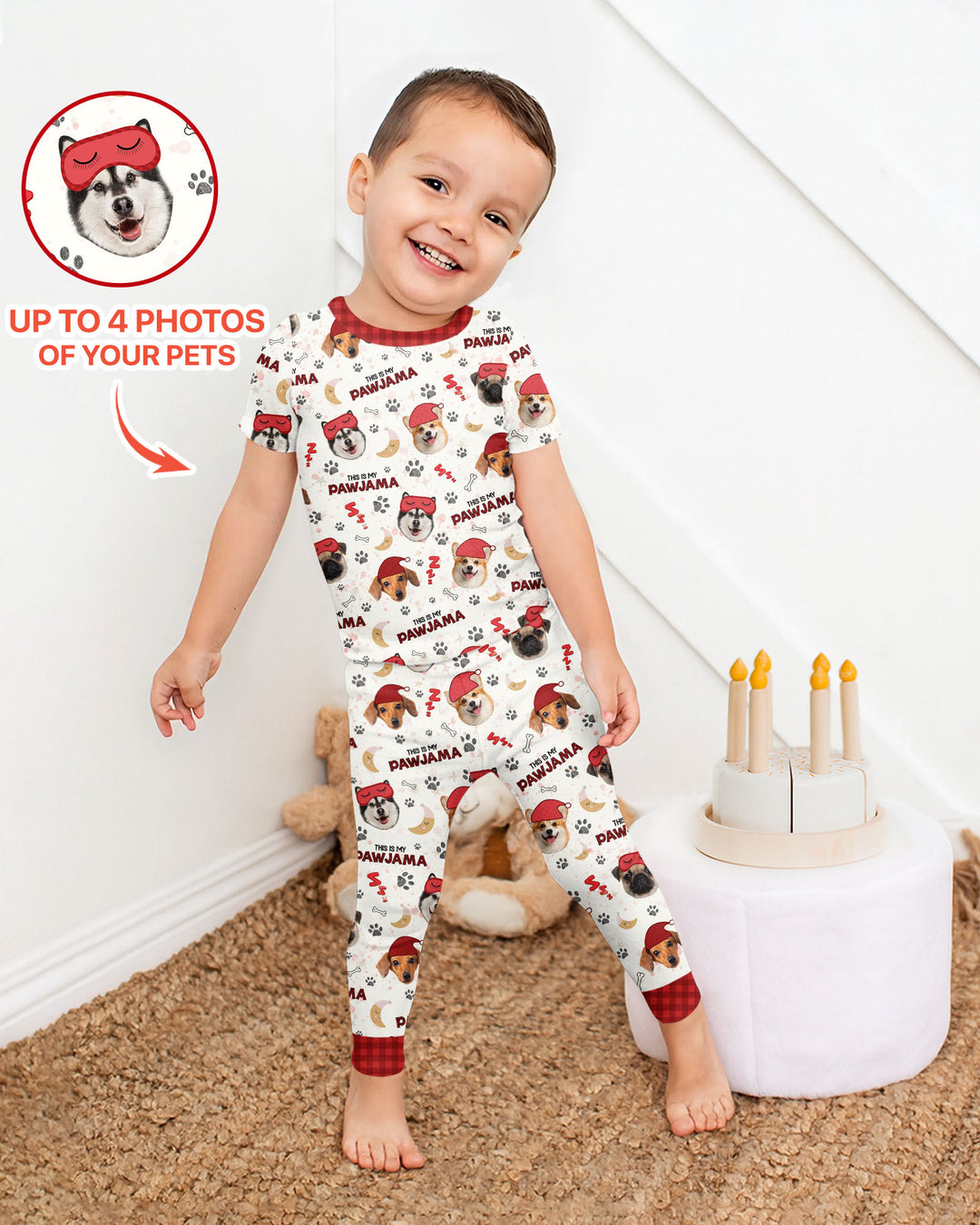 CUSTOM Template Bamboo Two Piece Short Sleeve Pyjamas Set