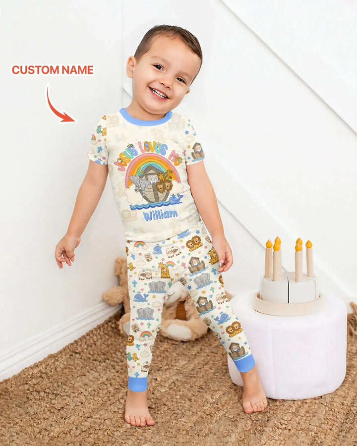 CUSTOM Template Bamboo Two Piece Short Sleeve Pyjamas Set