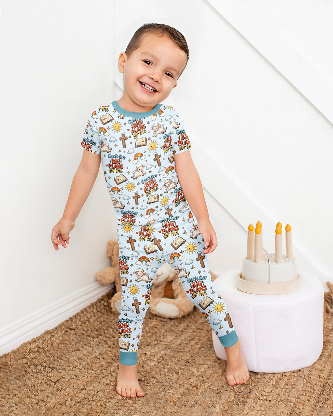 God's Got Big Plans For Me Bamboo Two Piece Short Sleeve Pajama Set