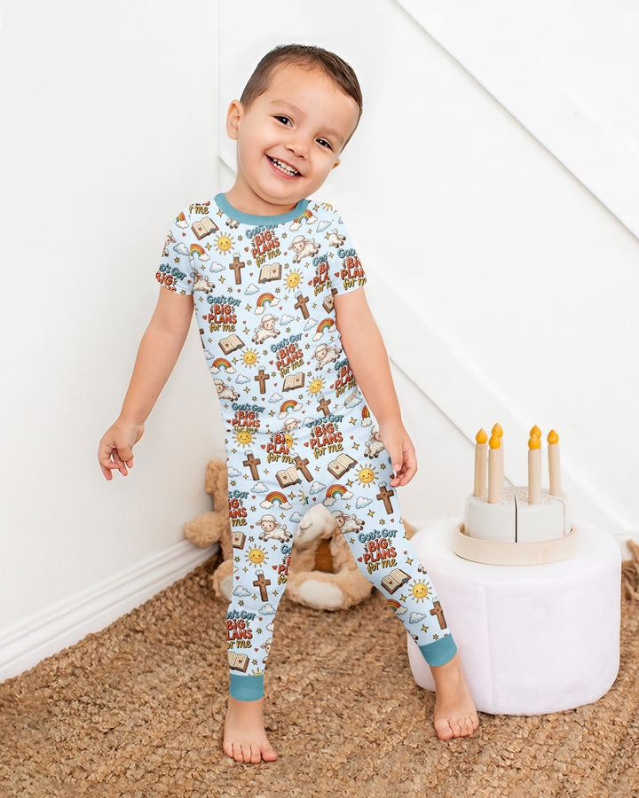 God's Got Big Plans For Me Bamboo Two Piece Short Sleeve Pajama Set