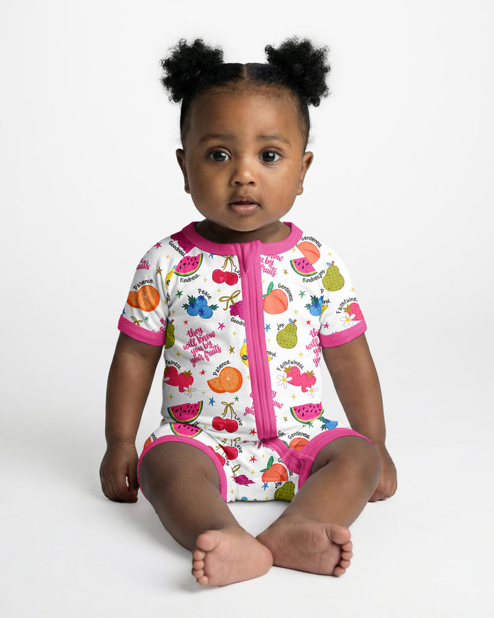 They Will Know You By Your Fruits Bamboo Shorty Zippy
