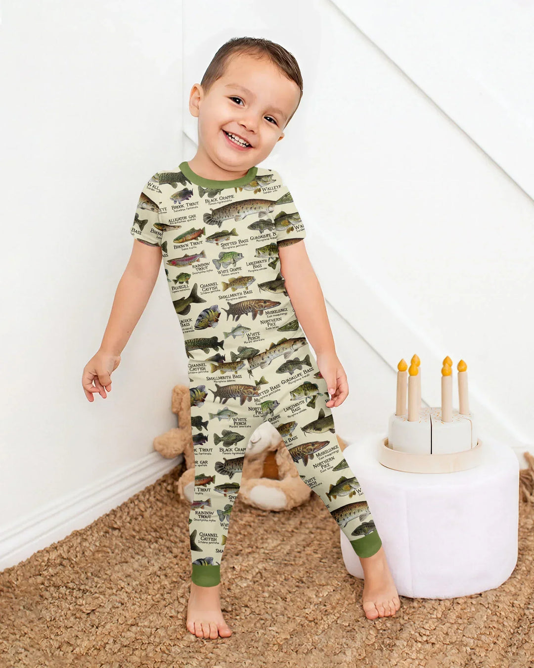 Fish Of America Bamboo Two Piece Short Sleeve Pajama Set