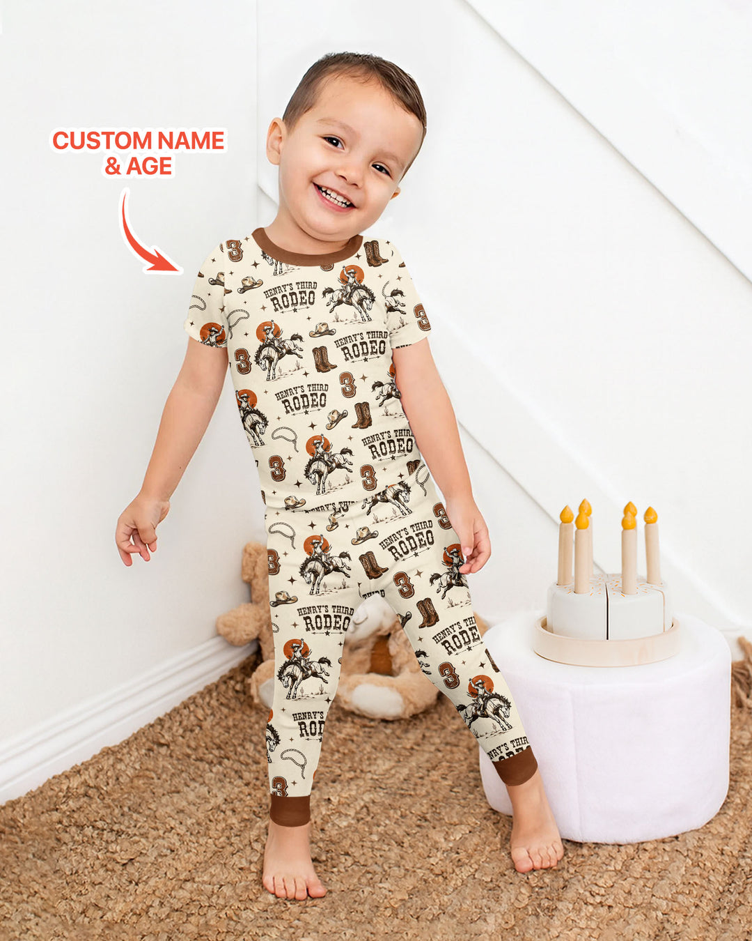 CUSTOM Template Bamboo Two Piece Short Sleeve Pyjamas Set