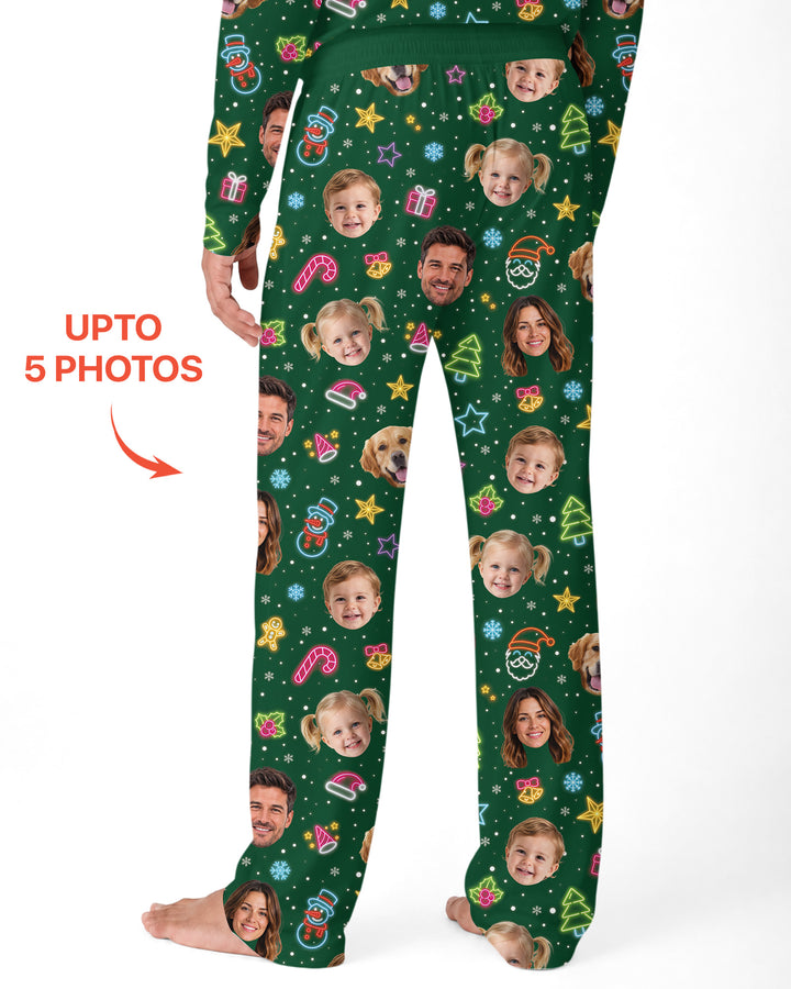 Christmas Faces Bamboo Men's Pajama Set