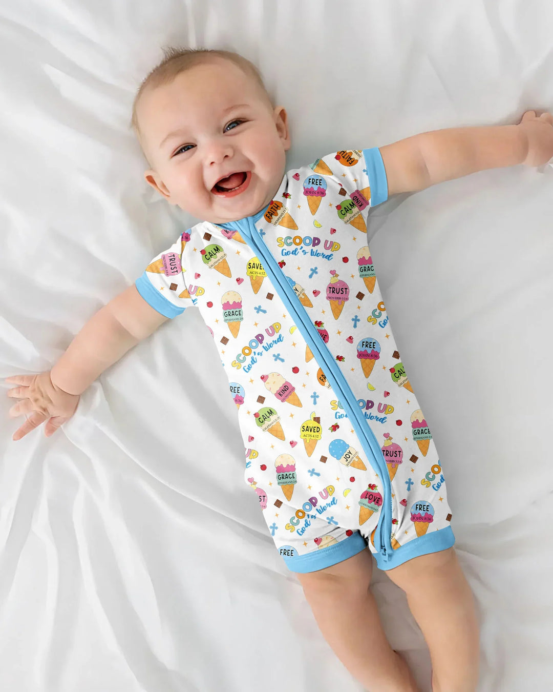 Ice Cream Summer Christian Bamboo Shorty Zippy