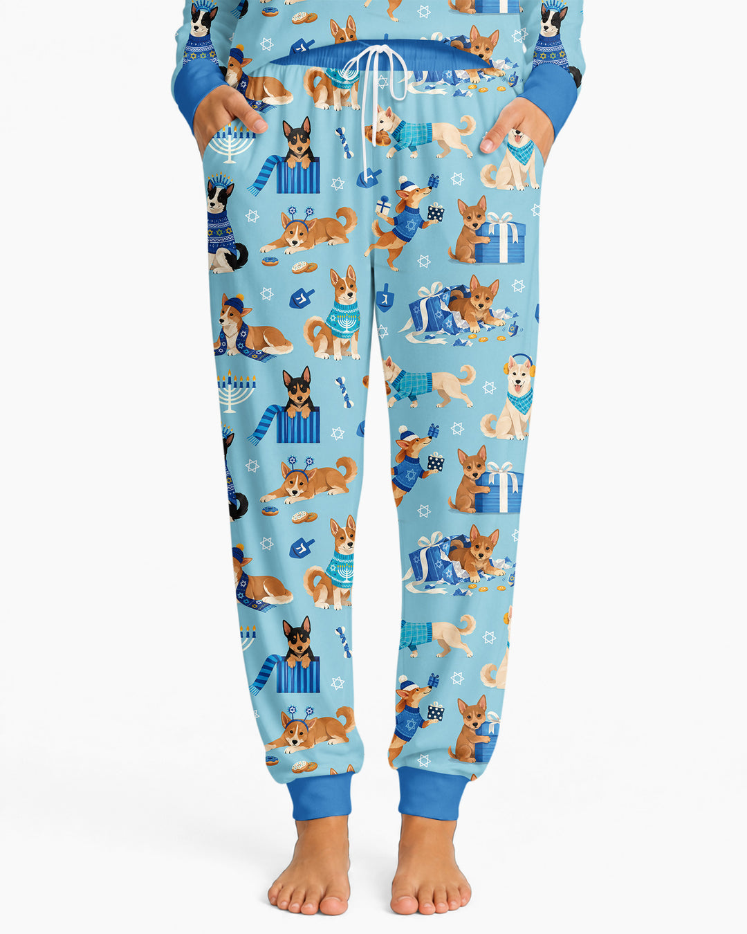 Hannukkah Protected by A Canaan Dog Bamboo Women Pajama Set