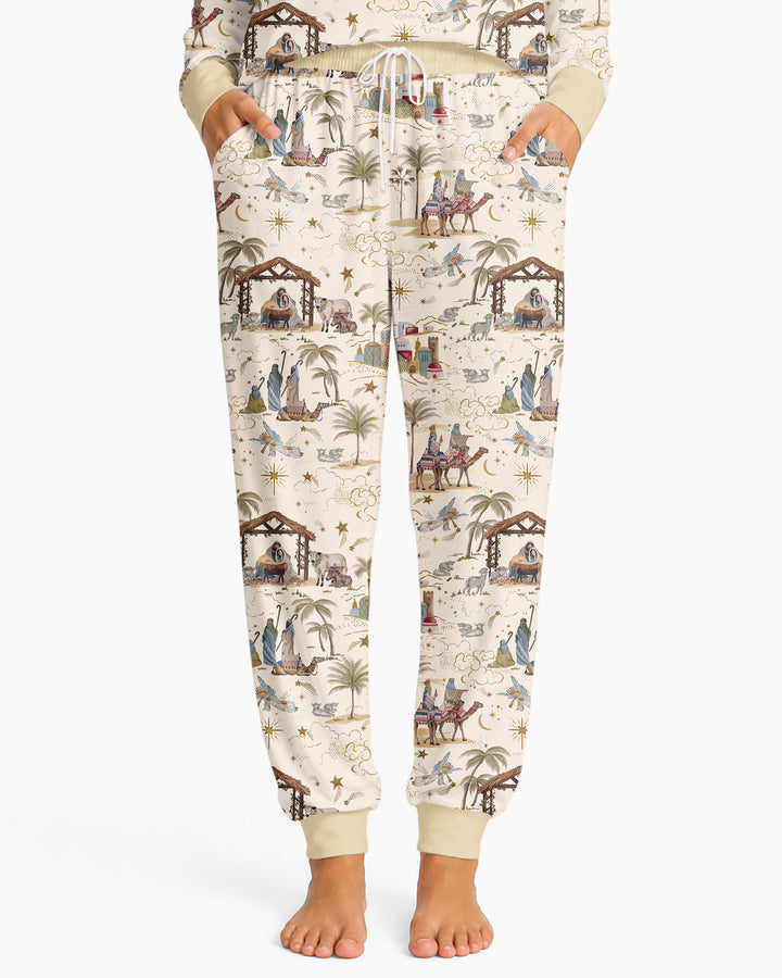 Silent Night Nativity Bamboo Women Pajama Set