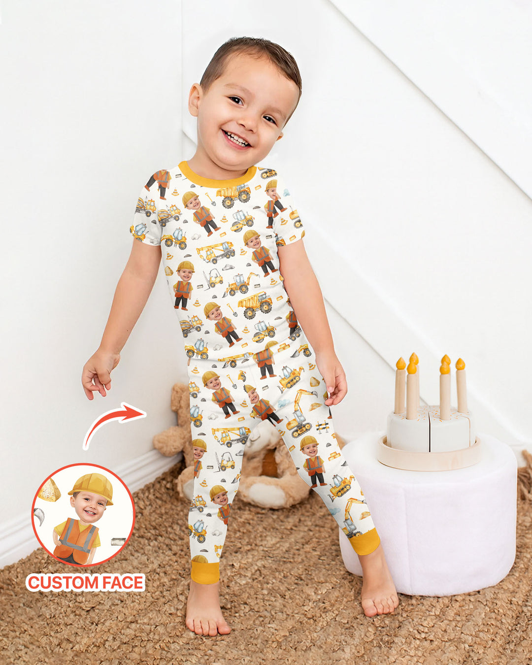 CUSTOM Template Bamboo Two Piece Short Sleeve Pyjamas Set