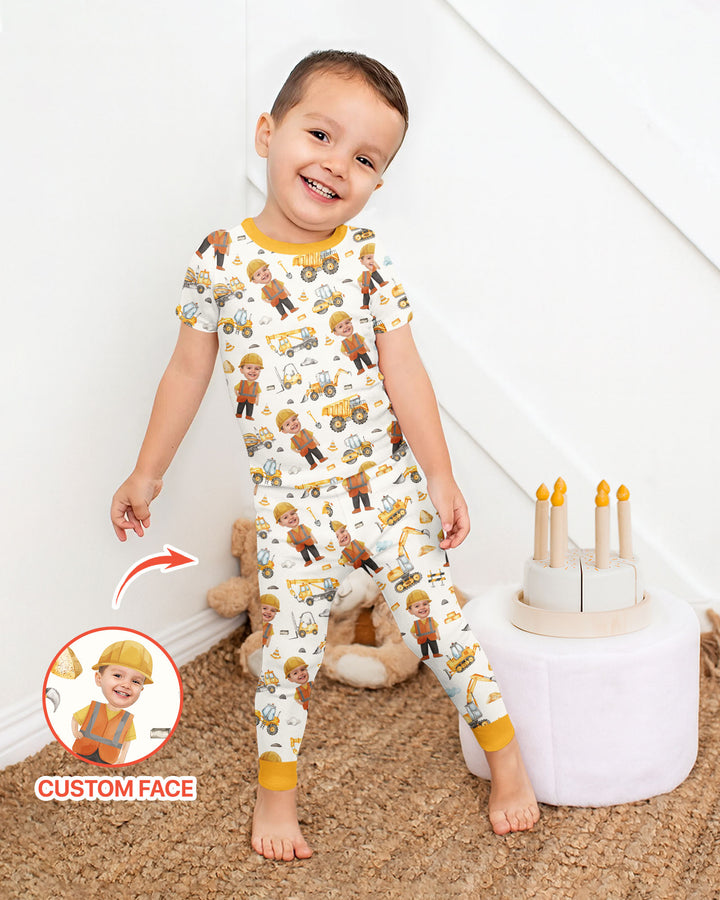 CUSTOM Template Bamboo Two Piece Short Sleeve Pyjamas Set