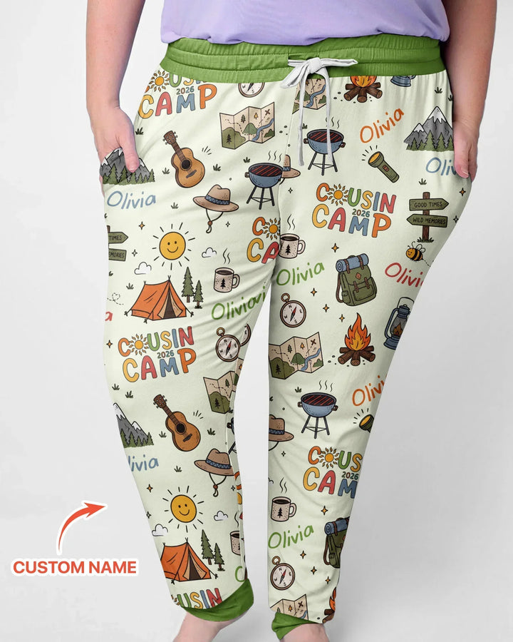 Custom Name Cousin Camp 2026 Bamboo Women Pajama Set