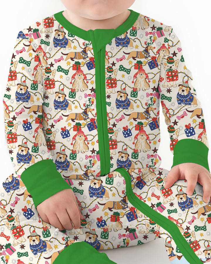 Jolly Christmas Pup Bamboo Convertible Zippy