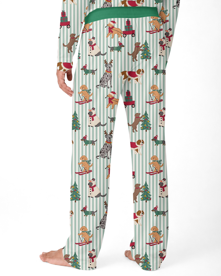 Christmas Pups & Holiday Adventures Bamboo Men's Pajama Set
