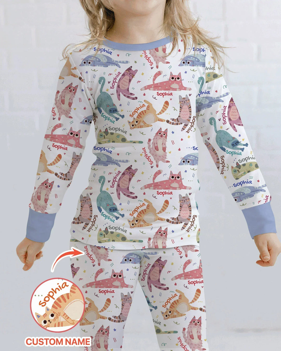 Cat Nap Crew Bamboo Two Piece Long Sleeve Pajama Set