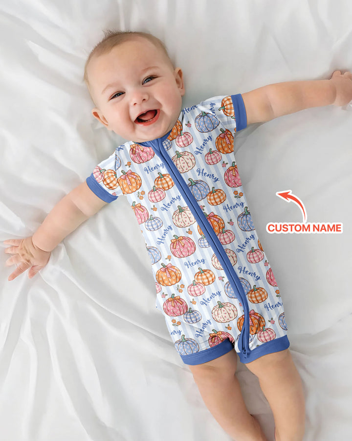 Custom Name Pumpkin Patch Bamboo Shorty Zippy