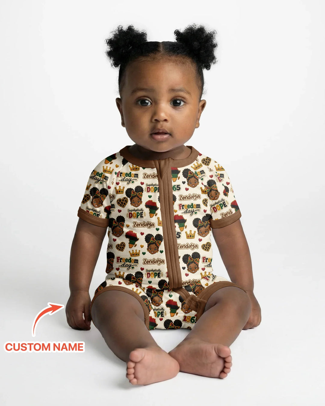 Custom Name Juneteenth Unapologetically Dope Bamboo Shorty Zippy