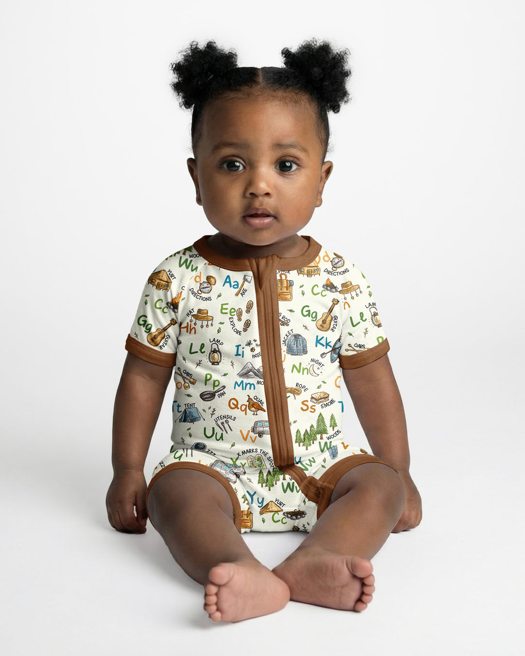 Adventure Alphabet ABCs Summer Camp Bamboo Shorty Zippy