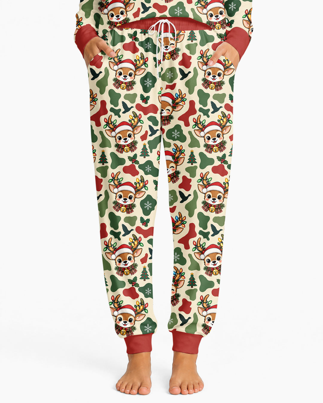 Christmas Deer Hunting Camo Bamboo Women Pajama Set