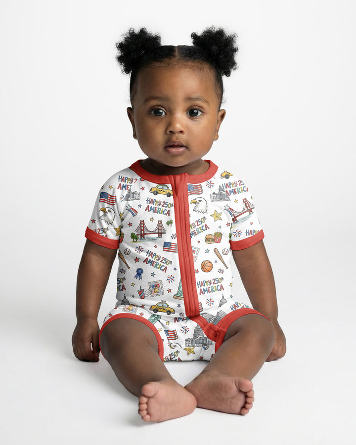America 250 Celebration Bamboo Shorty Zippy