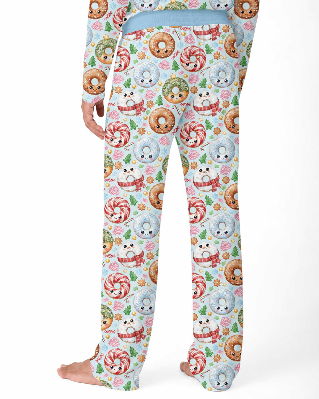 Kawaii Christmas Donuts Bamboo Men's Pajama Set