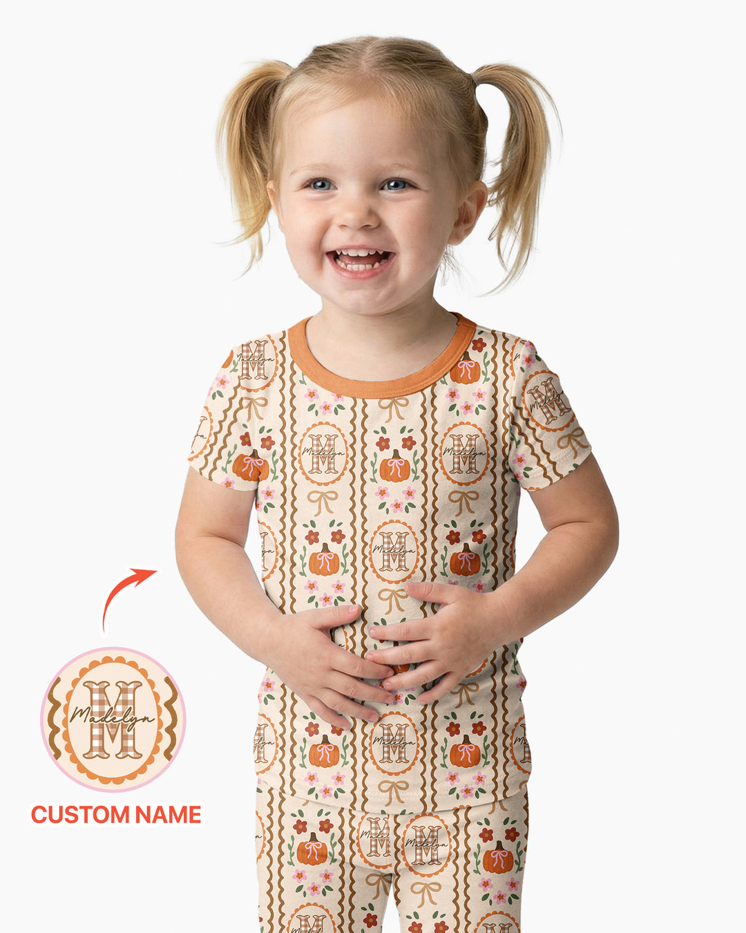 CUSTOM Template Bamboo Two Piece Short Sleeve Pyjamas Set