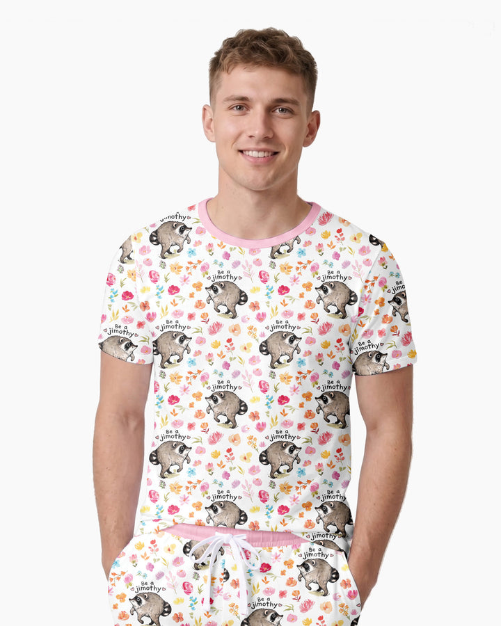 Be A Jimothy Family Matching Bamboo Men Short Sleeve Short Pajama Set
