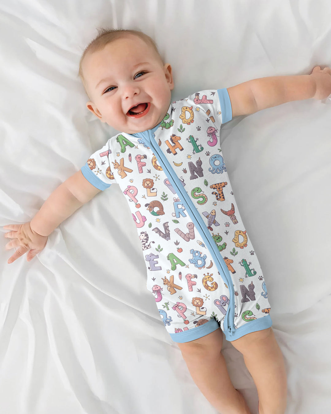 Animals Alphabet Bamboo Shorty Zippy