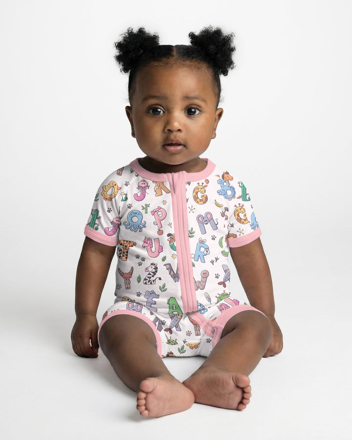 Animals Alphabet Bamboo Shorty Zippy
