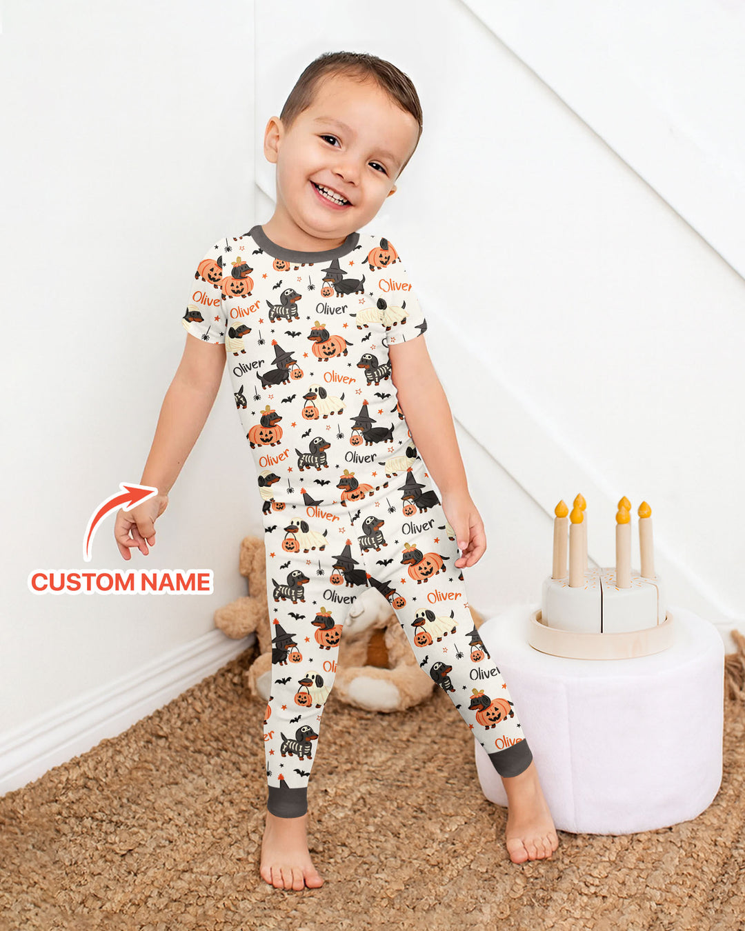 CUSTOM Template Bamboo Two Piece Short Sleeve Pyjamas Set