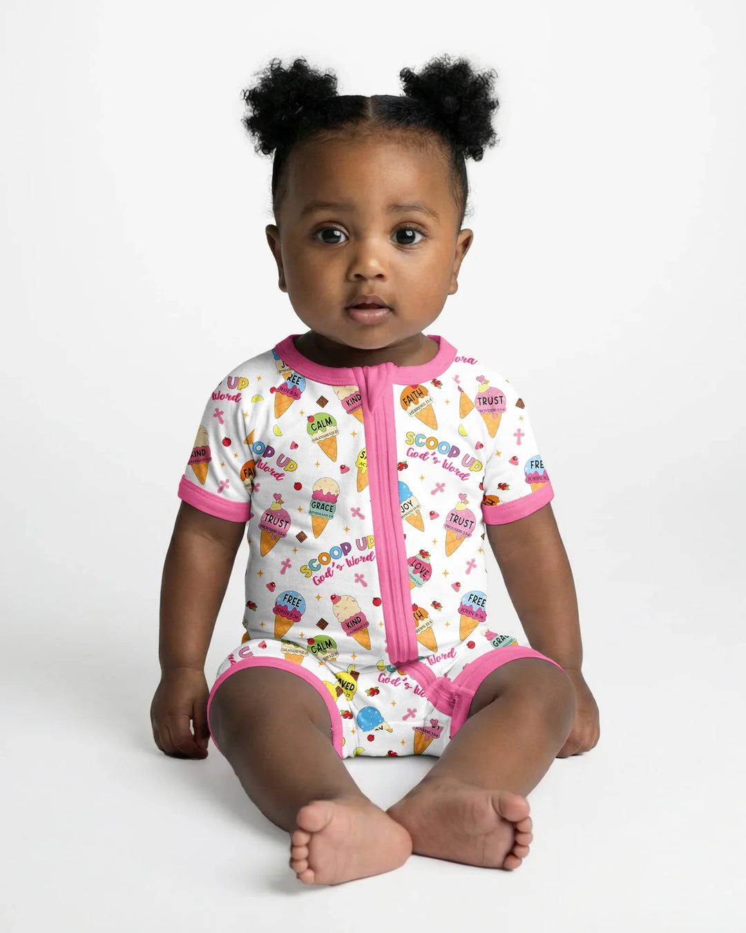 Ice Cream Summer Christian Bamboo Shorty Zippy
