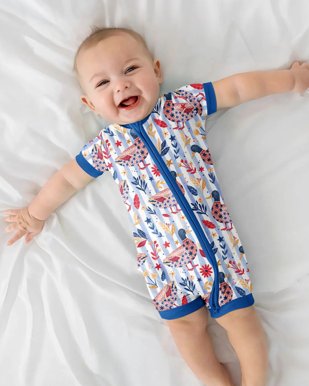 Patriotic Mallard Duck Bamboo Shorty Zippy