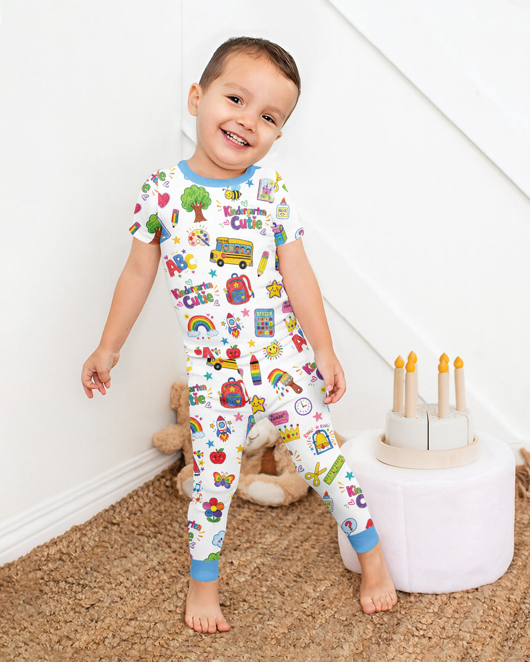 Kindergarten Cutie Bamboo Two Piece Short Sleeve Pajama Set