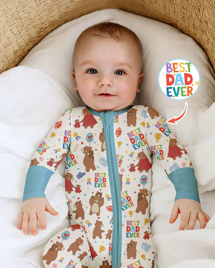 Best Daddy Bear Ever Family Matching Bamboo Convertible Zippy