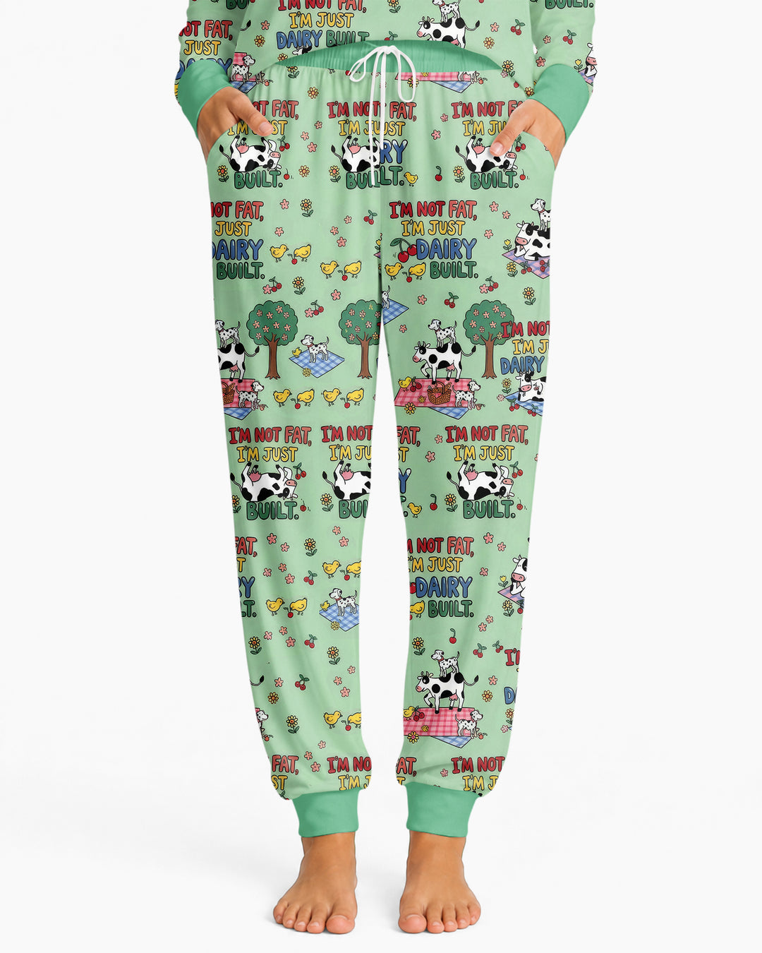 I'm Not Fat I'm Just Dairy Built Bamboo Women Pajama Set