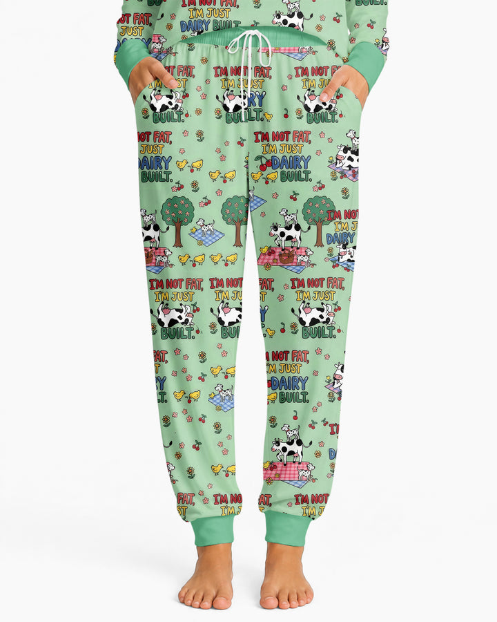 I'm Not Fat I'm Just Dairy Built Bamboo Women Pajama Set