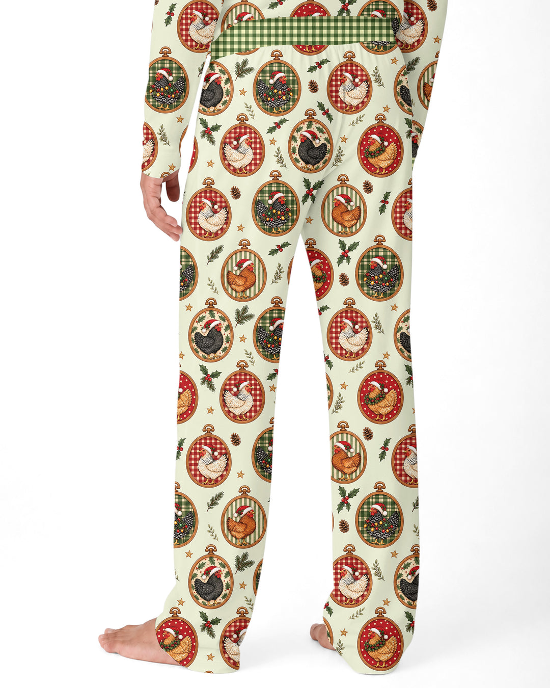 Chicken Merry Clucking Christmas Bamboo Men's Pajama Set